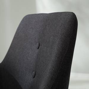 Chaises à accoudoirs Mehle Tissu / Métal - Noir - Anthracite