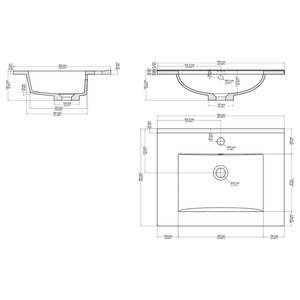 Salle de bain Viva IV (2 éléments) Éclairage inclus - Blanc brillant