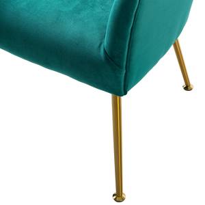 Fauteuil Mayfield Velours - Bleu pétrole