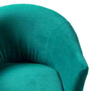 Fauteuil Mayfield Velours - Bleu pétrole