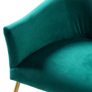 Fauteuil Mayfield Velours - Bleu pétrole