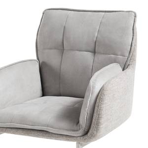 Chaise cantilever Borga Microfibre / Tissu - Beige vintage / Acier inoxydable