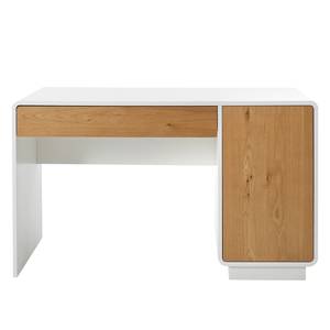 Bureau Boge Knoestig eikenhout/mat wit