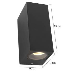 LED-wandlamp Outdoor Collection II aluminium - 2 lichtbronnen