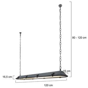 LED-hanglamp Lighting Tubalar staal - 1 lichtbron - Grijs