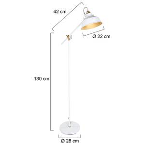 Lampadaire Mexlite I Fer - 1 ampoule - Blanc