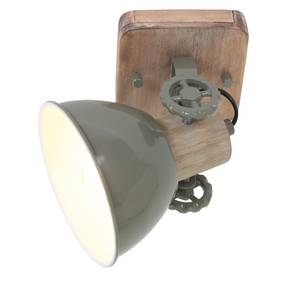 Plafondlamp Mexlite VI staal/grenenhout - 1 lichtbron - Taupe