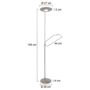 Lampadaire LED Zodiac I Acier - 2 ampoules - Argenté