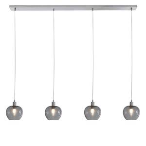 Hanglamp Lotus I transparant glas/staal - 3 lichtbronnen