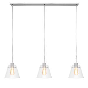 Hanglamp Glass Cloak I transparant glas/staal - 3 lichtbronnen