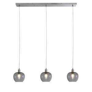 Suspension Lotus I Verre transparent / Acier - 1 ampoule - Argenté - 100 x 150 cm