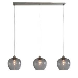 Hanglamp Lotus I transparant glas/staal - 3 lichtbronnen - Zilver - 132 x 150 cm