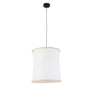 Suspension Mexlite VII Tissu mélangé / Fer - 1 ampoule - Blanc