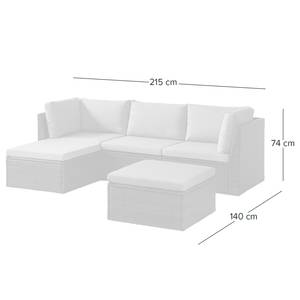 Gruppo lounge Paradise Lounge I, 5 pezzi Polyrattan/Nylon - marrone/beige