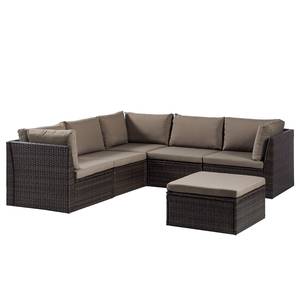 Loungeset Paradise Lounge (6-teilig) Polyrattan / Polyester - Braun / Beige