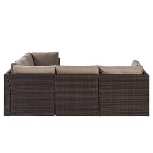 Loungeset Paradise Lounge (6-teilig) Polyrattan / Polyester - Braun / Beige