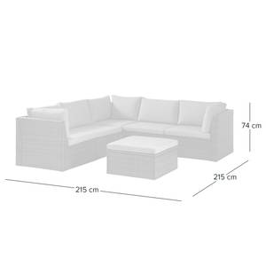 Loungeset Paradise Lounge (6-teilig) Polyrattan / Polyester - Braun / Beige