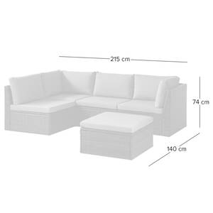 Gruppo lounge Paradise II (5 pezzi) Polyrattan/Nylon - marrone/beige