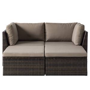 Loungeset Paradise Lounge I (4-delig) polyrotan/nylon - bruin/beige