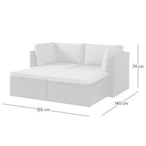 Loungeset Paradise Lounge I (4-teilig) Polyrattan / Polyester - Braun / Beige