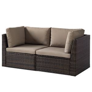 Paradise Lounge - Set da 2 pezzi Polyrattan/Nylon - marrone/beige