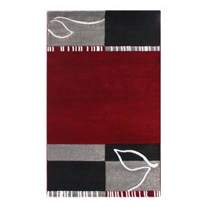 Kurzflorteppich Florida Style Webstoff - Rot / Grau - 160 x 230 cm