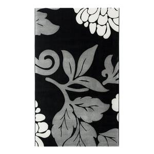 Tapis à poils courts Florida Grow Tissu - Noir / Gris - 120 x 170 cm