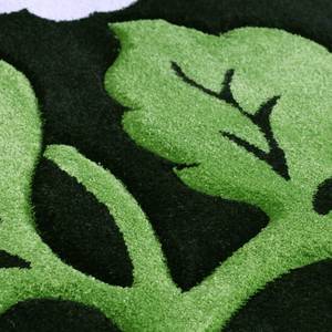 Tapis à poils courts Florida Grow Tissu - Noir / Vert - 80 x 150 cm