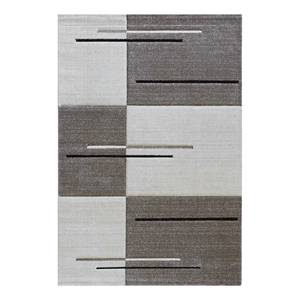 Laagpolig vloerkleed Trend Simple geweven stof - Gebroken wit/Rookgrijs - 160 x 230 cm