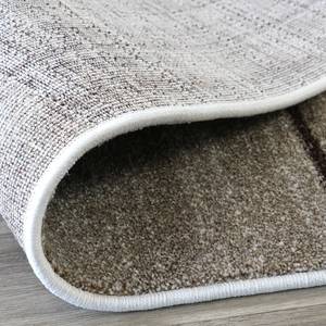 Laagpolig vloerkleed Trend Simple geweven stof - Gebroken wit/Rookgrijs - 160 x 230 cm