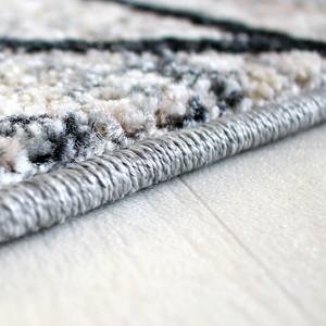 Laagpolig vloerkleed Tuana Cracks geweven stof - gebroken wit/grijs - 160 x 230 cm