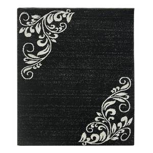 Laagpolig vloerkleed Medusa Duo geweven stof - Zwart - 80 x 150 cm