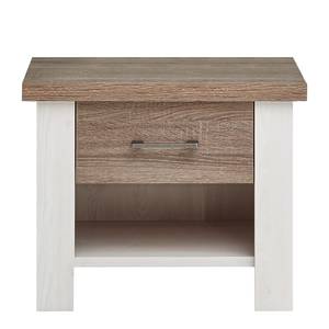 Table de chevet Dohle Noix / Blanc