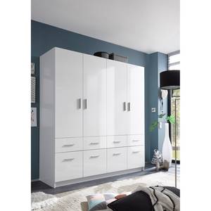 Armoire Mernda Blanc brillant / Blanc - 4 portes