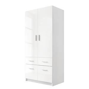 Armoire Mernda Blanc brillant / Blanc - 2 porte