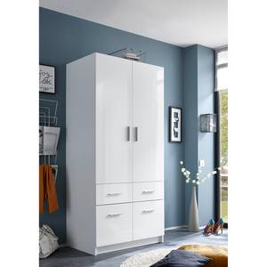 Armoire Mernda Blanc brillant / Blanc - 2 porte