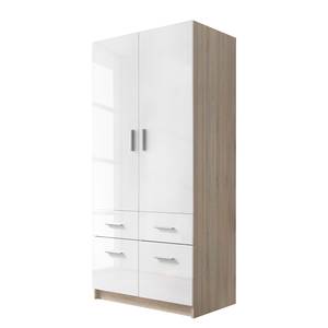 Armoire Mernda Blanc / Imitation chêne de Sonoma - 2 porte