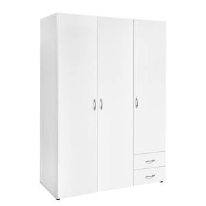 Drehtürenschrank Beverce Weiß - Weiß - 3 Türen