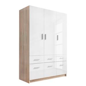 Armoire Mernda Blanc / Imitation chêne de Sonoma - 3 portes