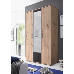 Drehtürenschrank Middleton Eiche Artisan Dekor / Anthrazit - Breite: 120 cm