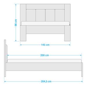 Bett Canobolas Weiß / Wildeiche Dekor