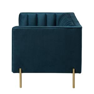 Sofa Borlo (2-Sitzer) Samt - Marineblau - Marineblau