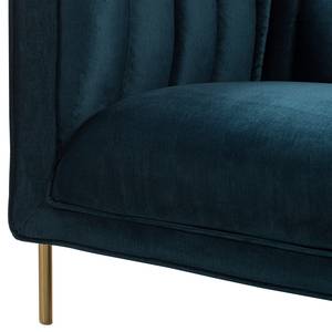 Sofa Borlo (2-Sitzer) Samt - Marineblau - Marineblau