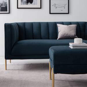 Sofa Borlo (2-Sitzer) Samt - Marineblau - Marineblau