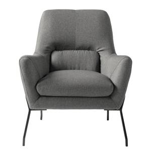 Loungefauteuil Lasne geweven stof - grijs