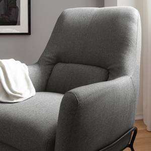 Loungefauteuil Lasne geweven stof - grijs