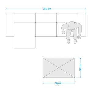 Deurmat Banjup textielmix - Zwart - 39 x 58 cm