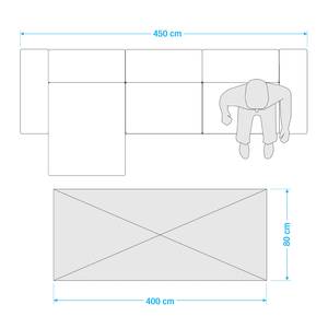 Läufer Pure Mischgewebe - Anthrazit - 80 x 400 cm