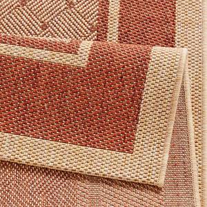 Laagpolig vloerkleed Classy textielmix - Rood - 80 x 150 cm