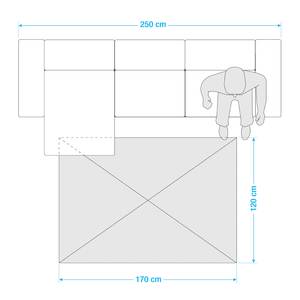 Kurzflorteppiche Simple Mischgewebe - Hellbraun - 120 x 170 cm